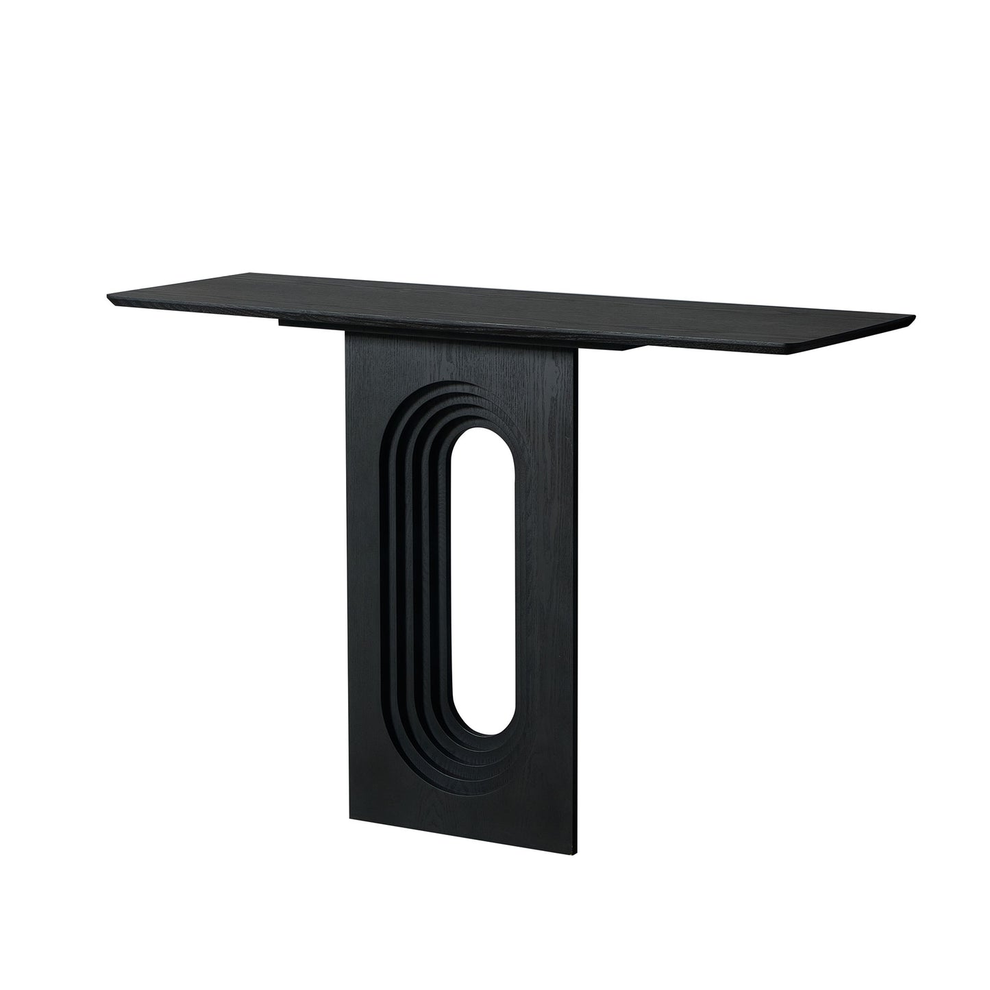 Modern Black Console Table with Unique Loopback Design - 47.24 Inch