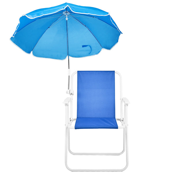Folding Beach Chair with Umbrella - Lightweight, 265lbs Capacity