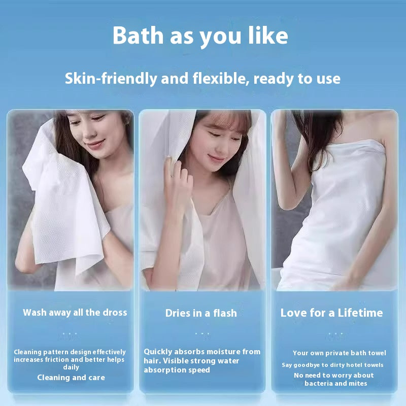 Disposable Bath Towels Set for Travel Thickened Soft 70x140cm Multiple Quantities