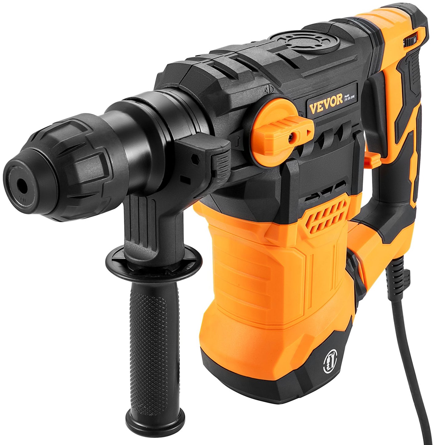 Corded Rotary Hammer Drill 1-1/4 Inch SDS Plus 4 Modes Heavy Duty Power Tool - Yellow