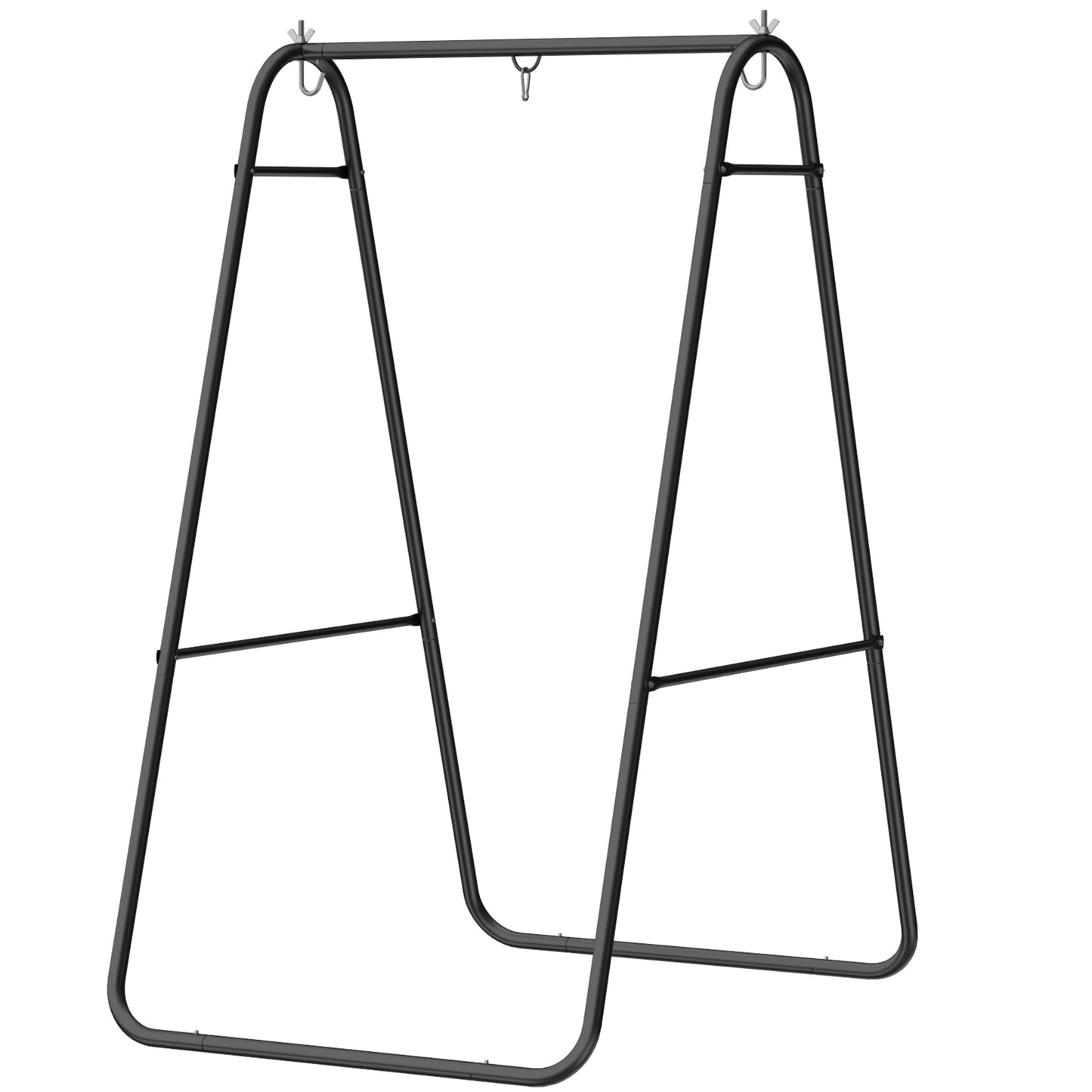 Heavy Duty Hammock Chair Stand - Solid Steel A-Frame, Max Load 330 lbs, Black