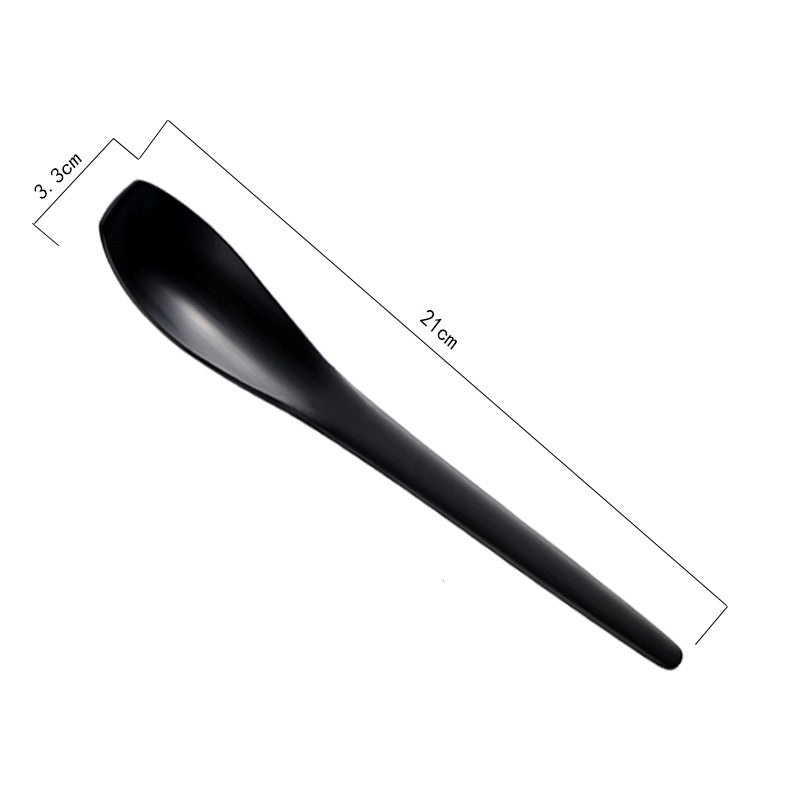 Ins Style Black Brushed Stainless Steel Cutlery Set - Multiple Styles