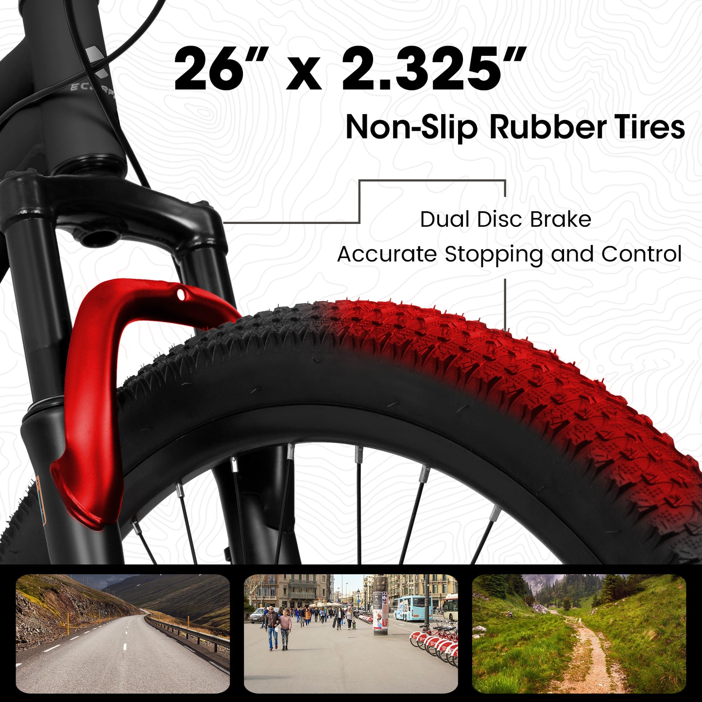 26-Inch Mountain Bike with Steel Frame & Shock Absorber - Black/Orange