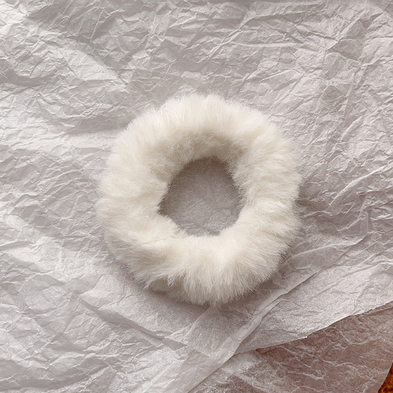 Cute Plush Elastic Hair Scrunchie - Soft Large Intestine Style Hair Band