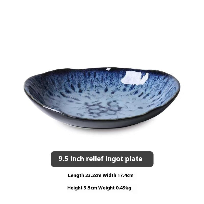 Kiln Baked Porcelain Dinner Plate Set - Salad & Fruit Serving Dish