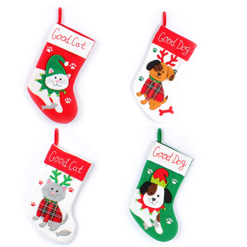 Christmas Socks for Dogs and Cats - Festive Felt Pet Holiday Socks