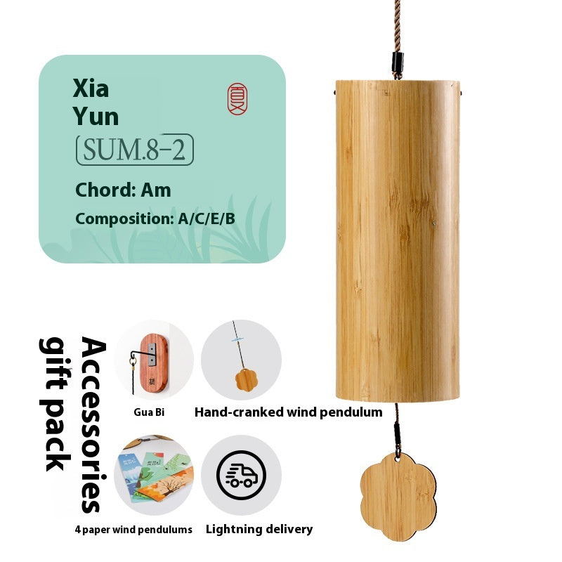 8-Tone Four Seasons Wind Chimes - Bamboo Modern Garden Decor Gift