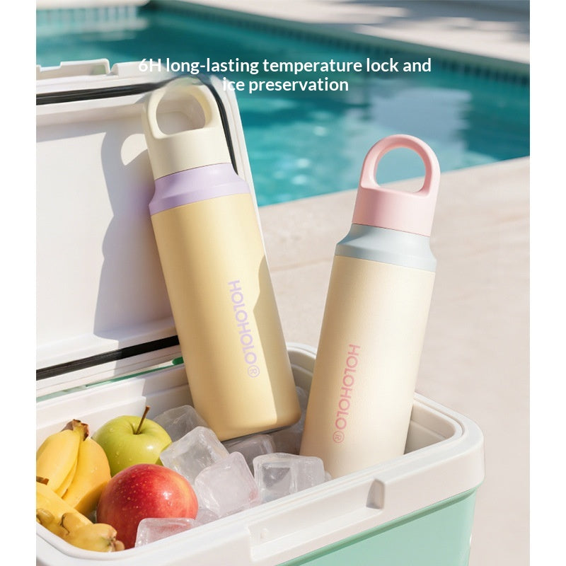 Handheld Clacking Cup for Girls Sports - 600ml Insulated Drinkware