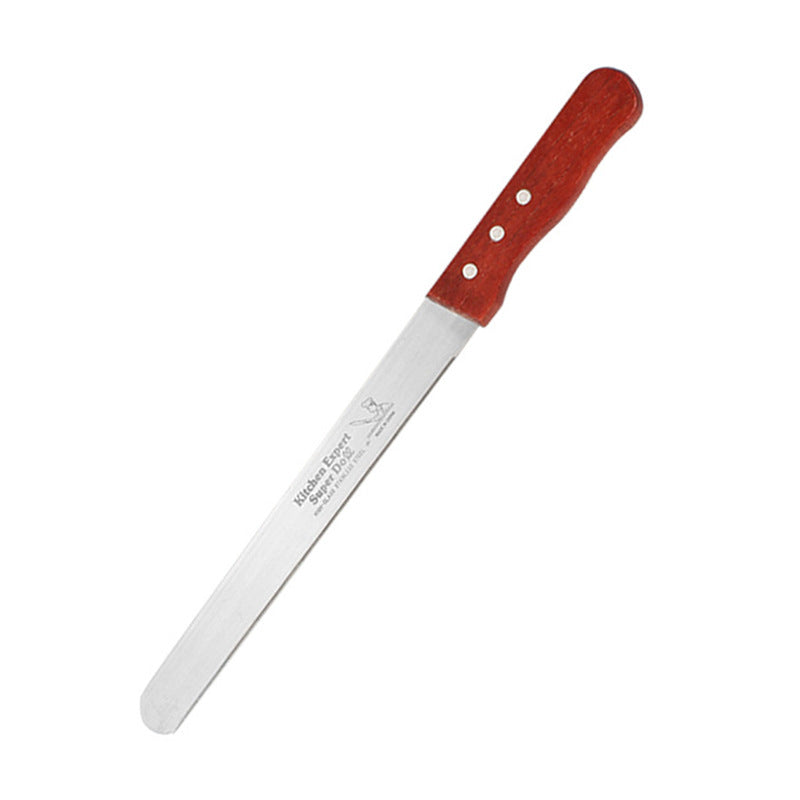 10-Inch Stainless Steel Bread Knife with Wooden Handle – Fine Teeth, Coarse Texture