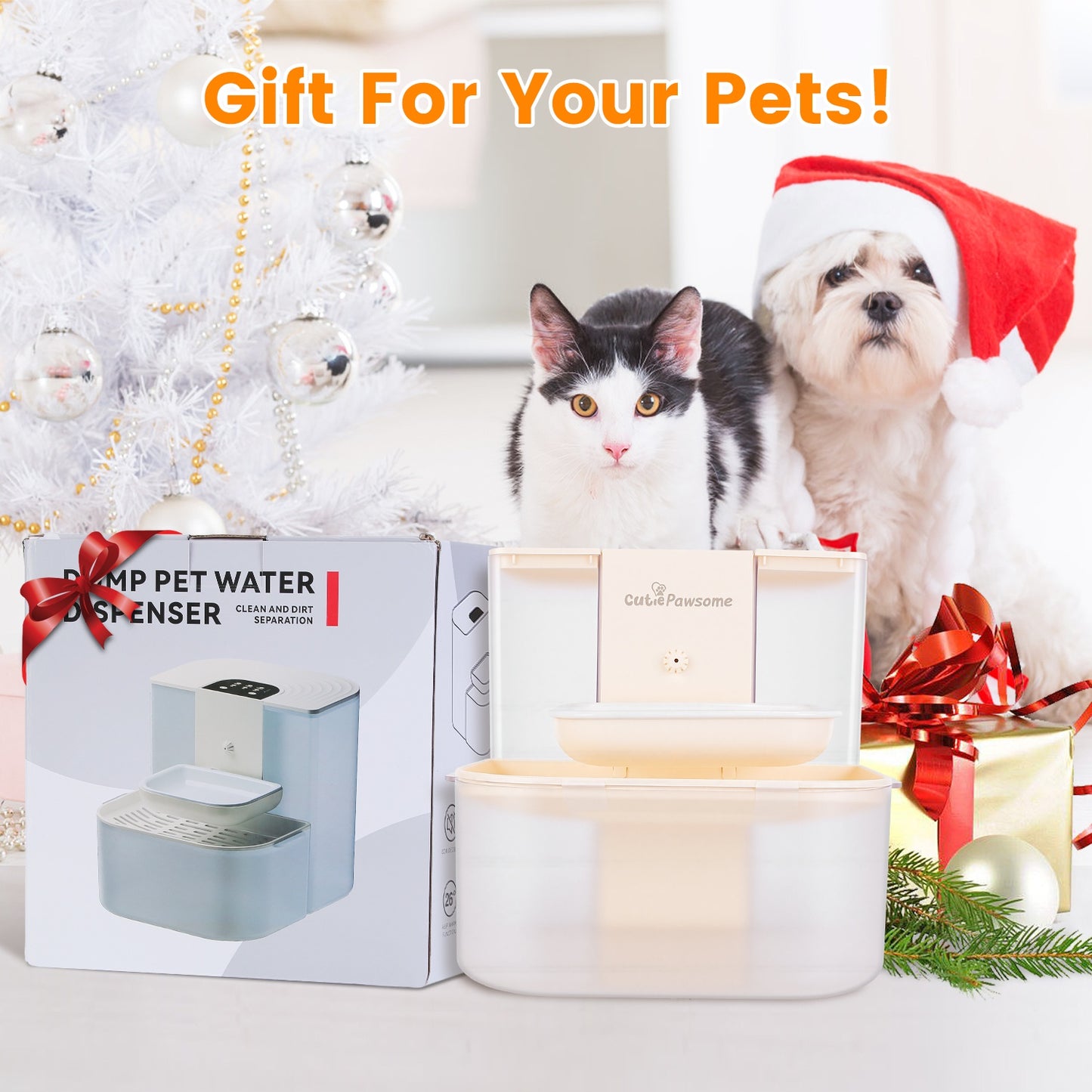 Automatic Pet Water Fountain 4.5L Self-Refilling Cat & Dog Drinking Dispenser