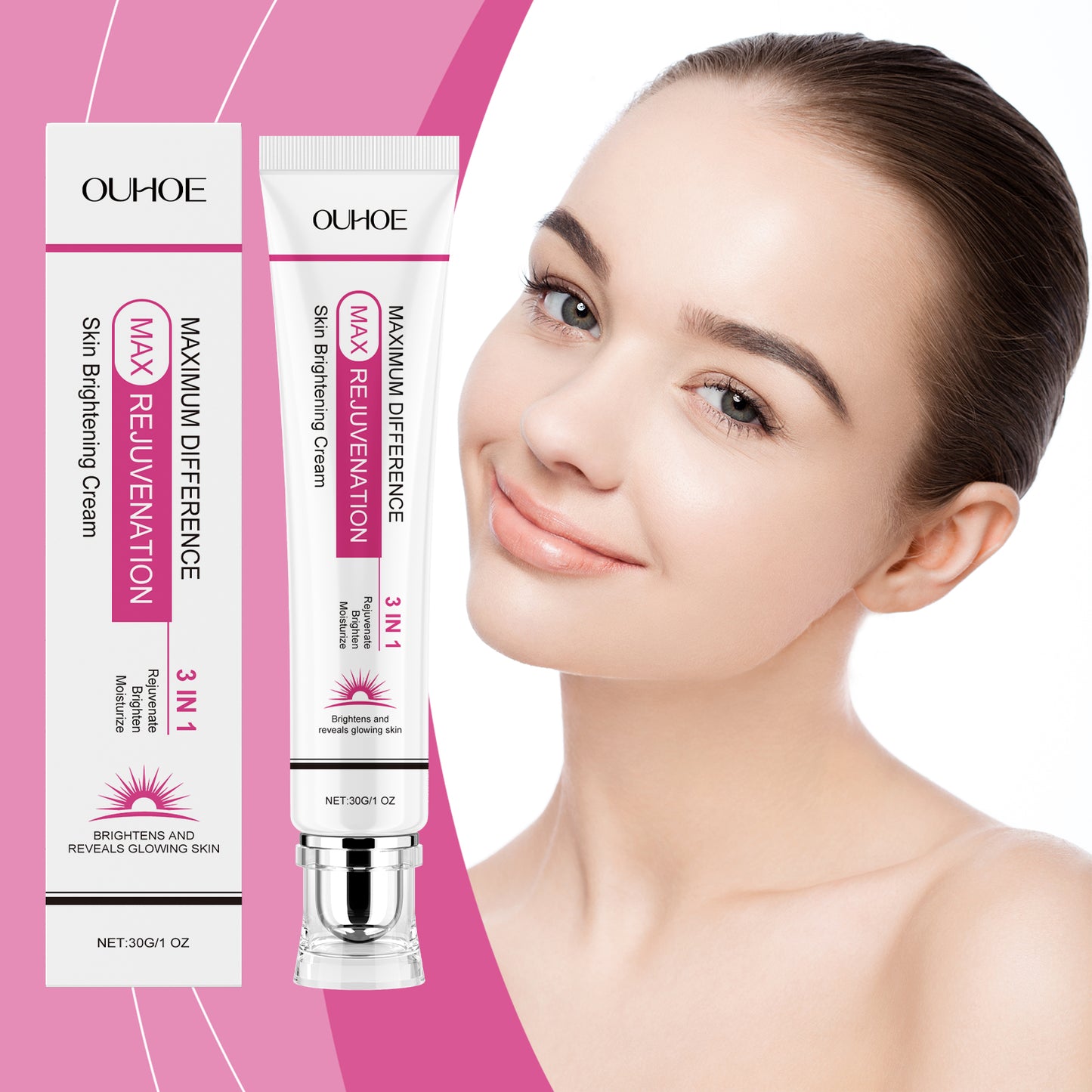 Brightening Facial Cream with Vitamin C & Hyaluronic Acid - 30g