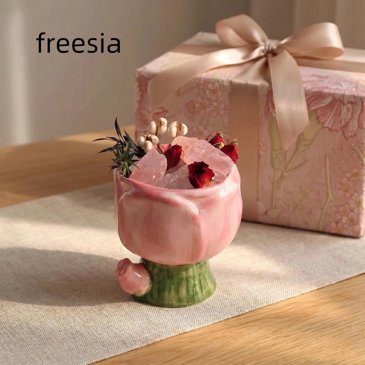 Dried Flower Crystal Diffuser Stone Aromatherapy Air Freshener - Fire-Free Home Decor