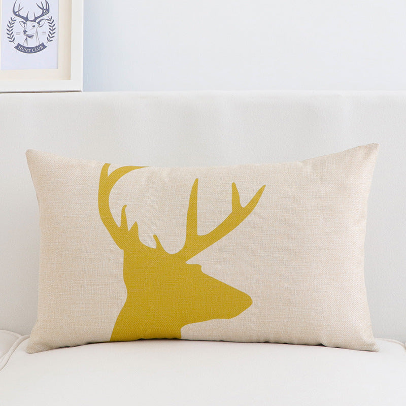 Cushion Car and Office Chair Pillow Cover 30x50cm - Long Shape, Cotton Linen Blend