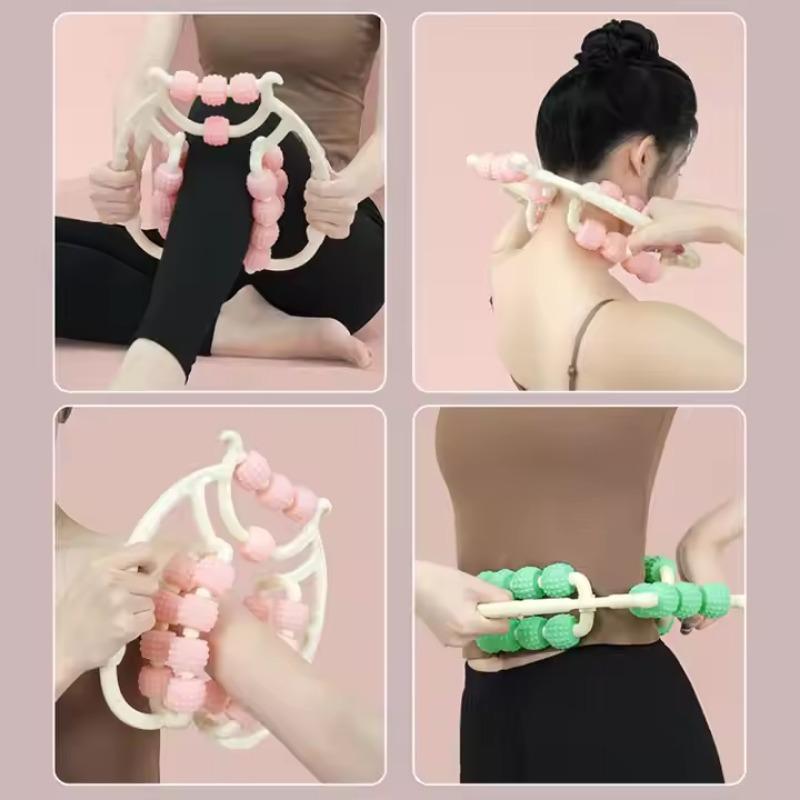 20-Roller Leg Massager for Deep Tissue Relief - Pink