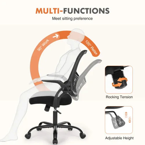 Ergonomic Mesh Office Chair with Adjustable Height & Lumbar Support