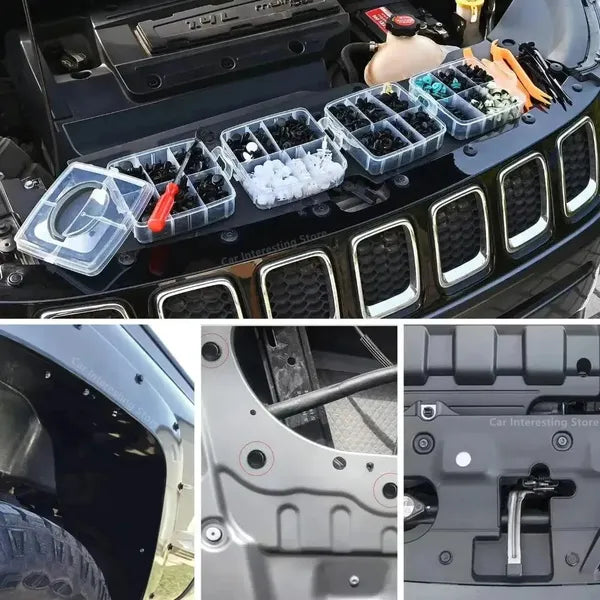 680pcs Car Bumper Clips Fastener Set - Universal Auto Retainer Kit with Removers & Storage Box