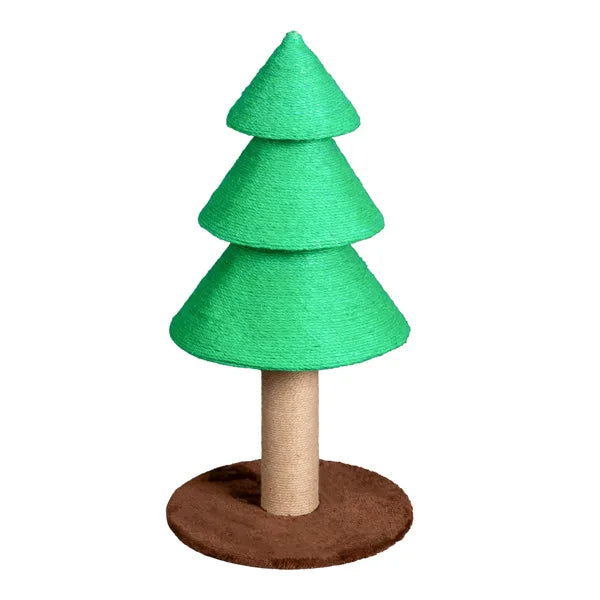 Christmas Tree Cat Scratcher Tower - 31.5in Sisal Scratch Post
