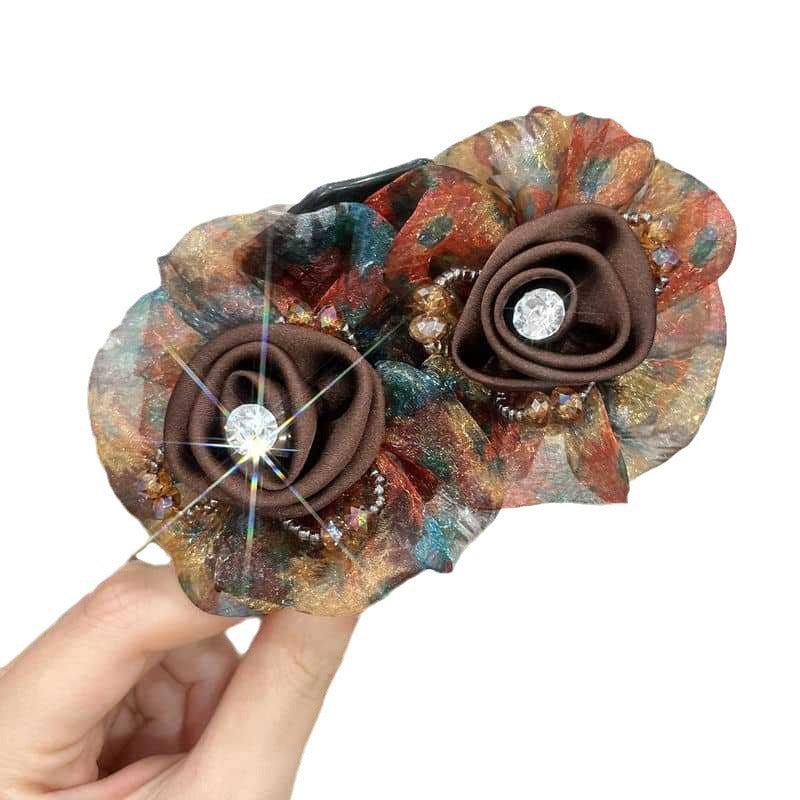 Elegant Rose Ponytail Clip Grip Hair Accessory