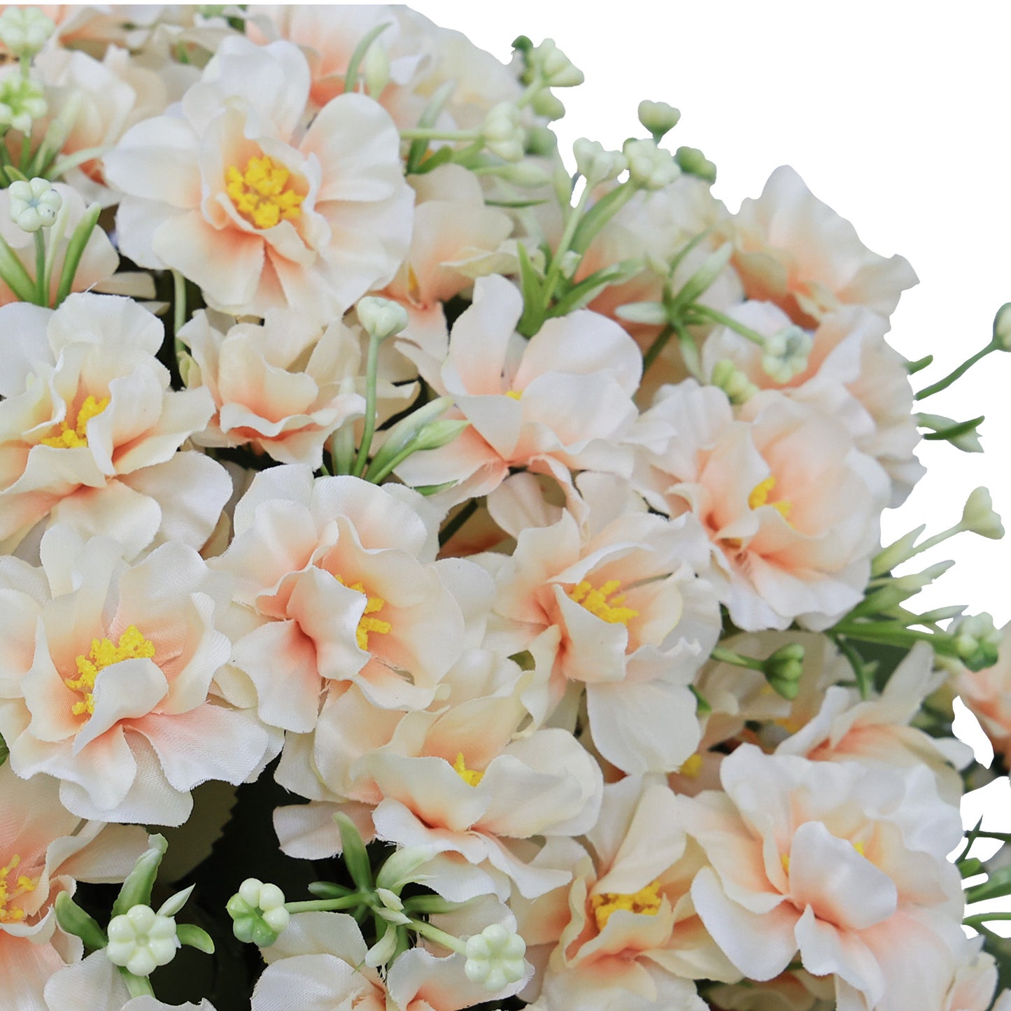 24-Inch Faux Flower Artificial Snow Lotus Plant - Peach Pink