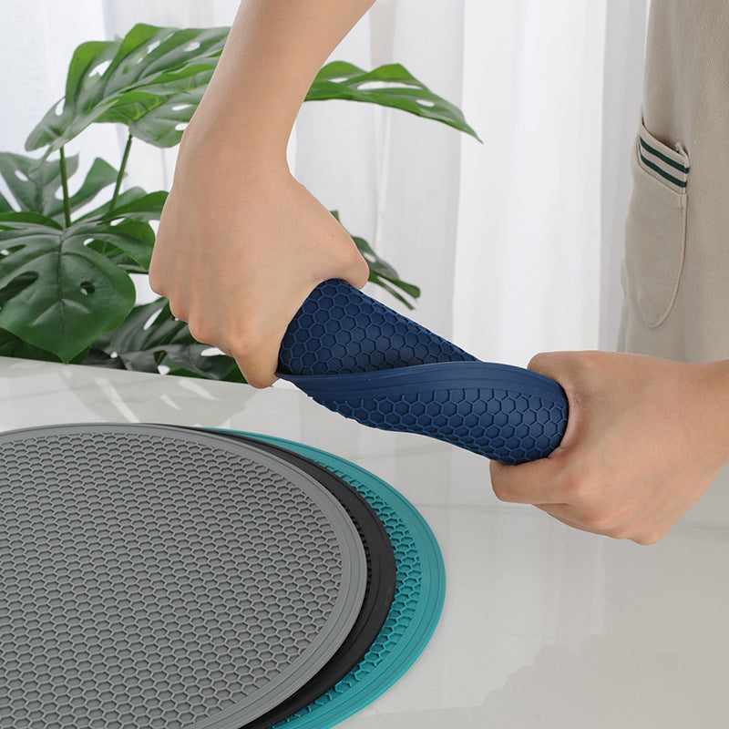 Silicone Heatproof Placemat Round Meal Mat for Hot Dishes - 29.5cm