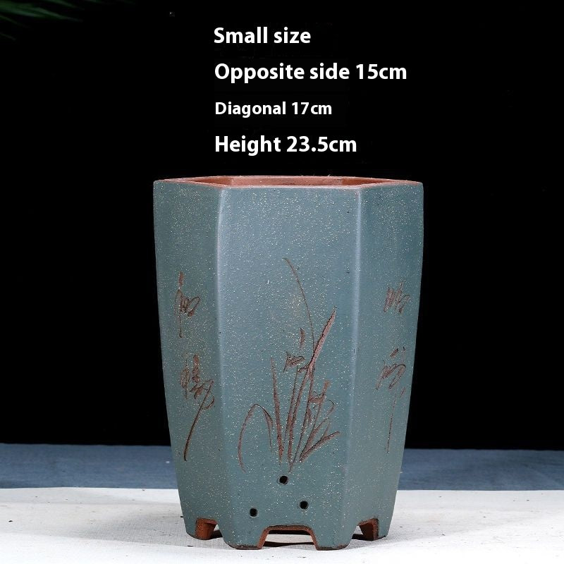 Large Handmade Purple Sand Basin - Home Garden Storage