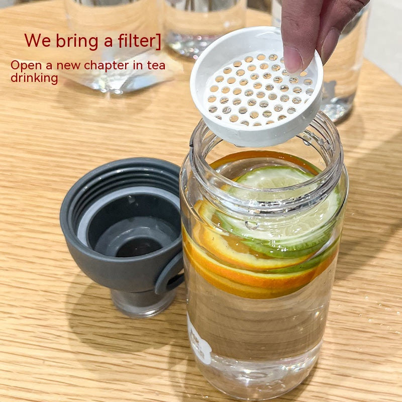 Portable Transparent Scented Tea Cup 450ml - Multiple Colors