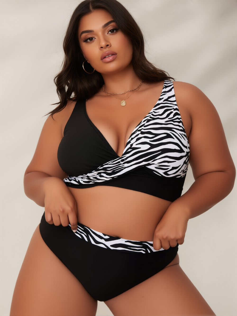 Women's Casual Two-Piece Swimsuit Set - Multiple Sizes