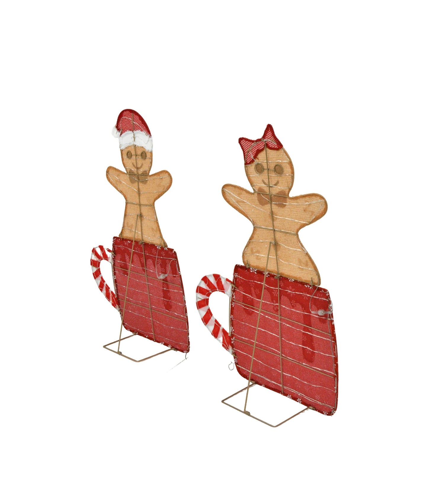 Gingerbread Man Decorative Lights - Warm White LED Holiday Set