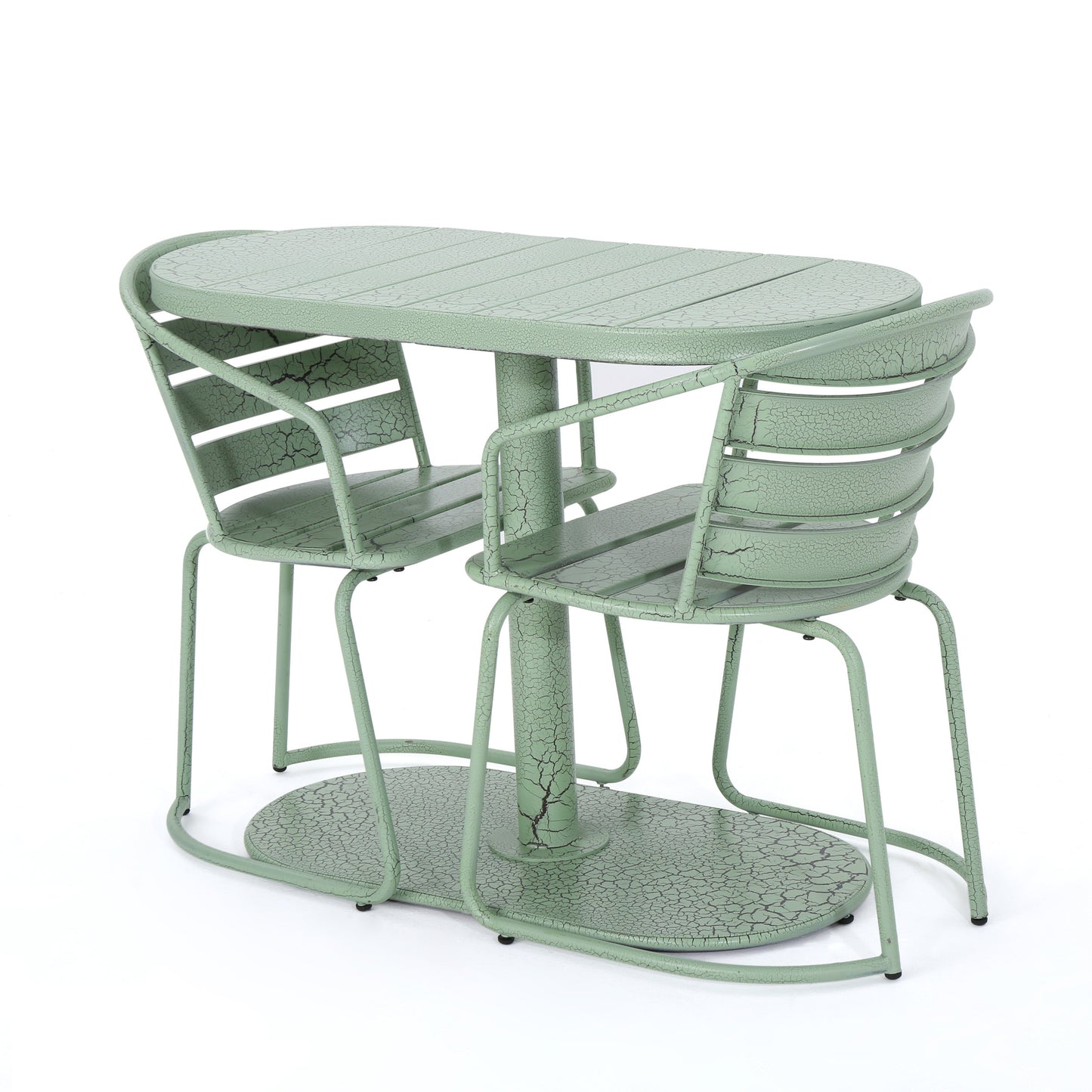 Santa Monica Outdoor Bistro Set - Green Iron Dining Furniture