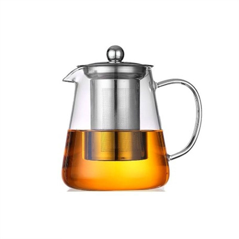 Glass Teapot Set with Strainer - High-Temperature Heat-Resistant Kitchenware