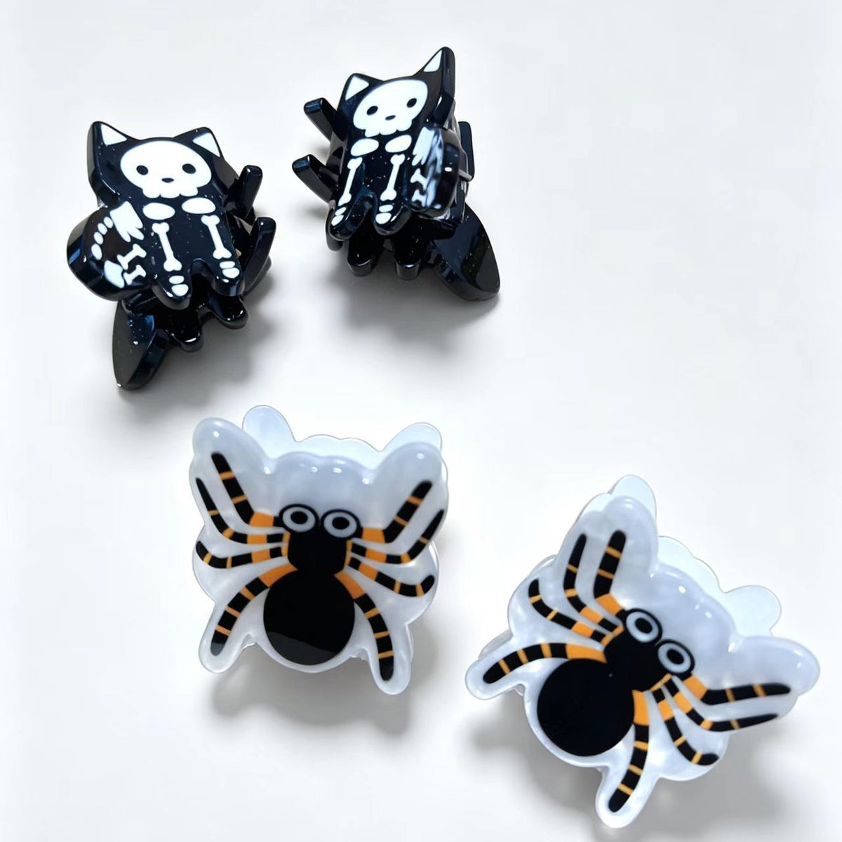 Halloween Hair Clips - Spider & Ghost Designs