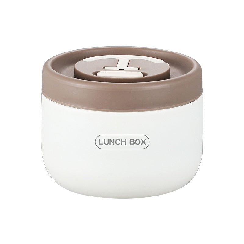 Round Stainless Steel Soup Pot Lunch Box with Compartments, 2200ML Four Layers