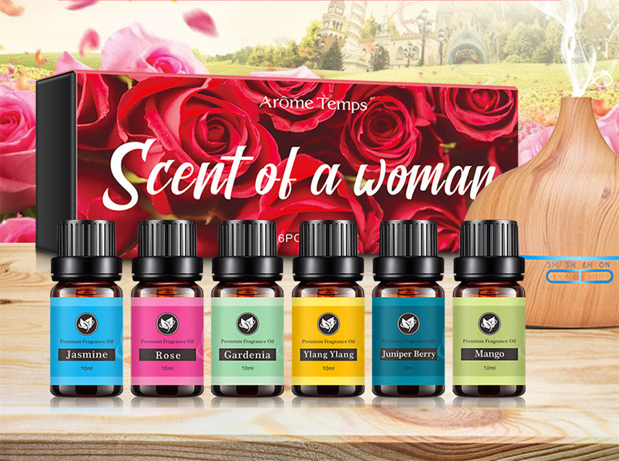 Essential Oil Set - 6 Oils, 60ml, Soothing & Purifying Aromatherapy