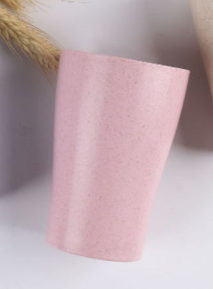 Reusable Water Cup for Household Use - Eco-Friendly Wheat Straw & PP, 201-300ml
