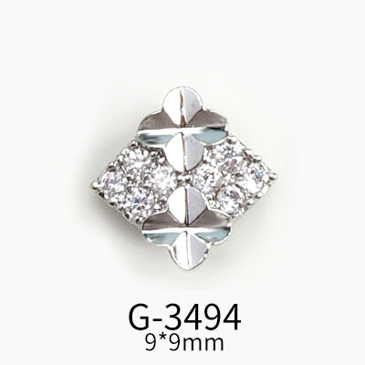 Diamond-Studded Nail Art Accessories with Zircon - Multiple Styles