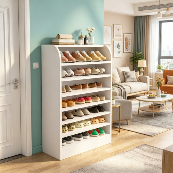 Premium Wooden Shoe Storage Cabinet - Compact & Durable