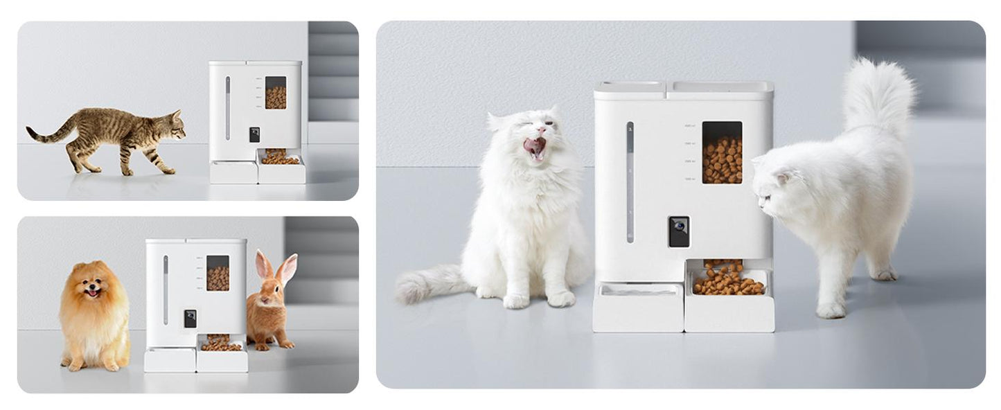 WiFi Automatic Pet Feeder & Waterer Set - 2-Week Capacity, App Control, Detachable & Washable