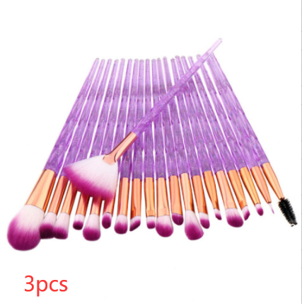 Colorful Makeup Brush Set with 20 Brushes | Cosmetic Tools for Face & Eyes