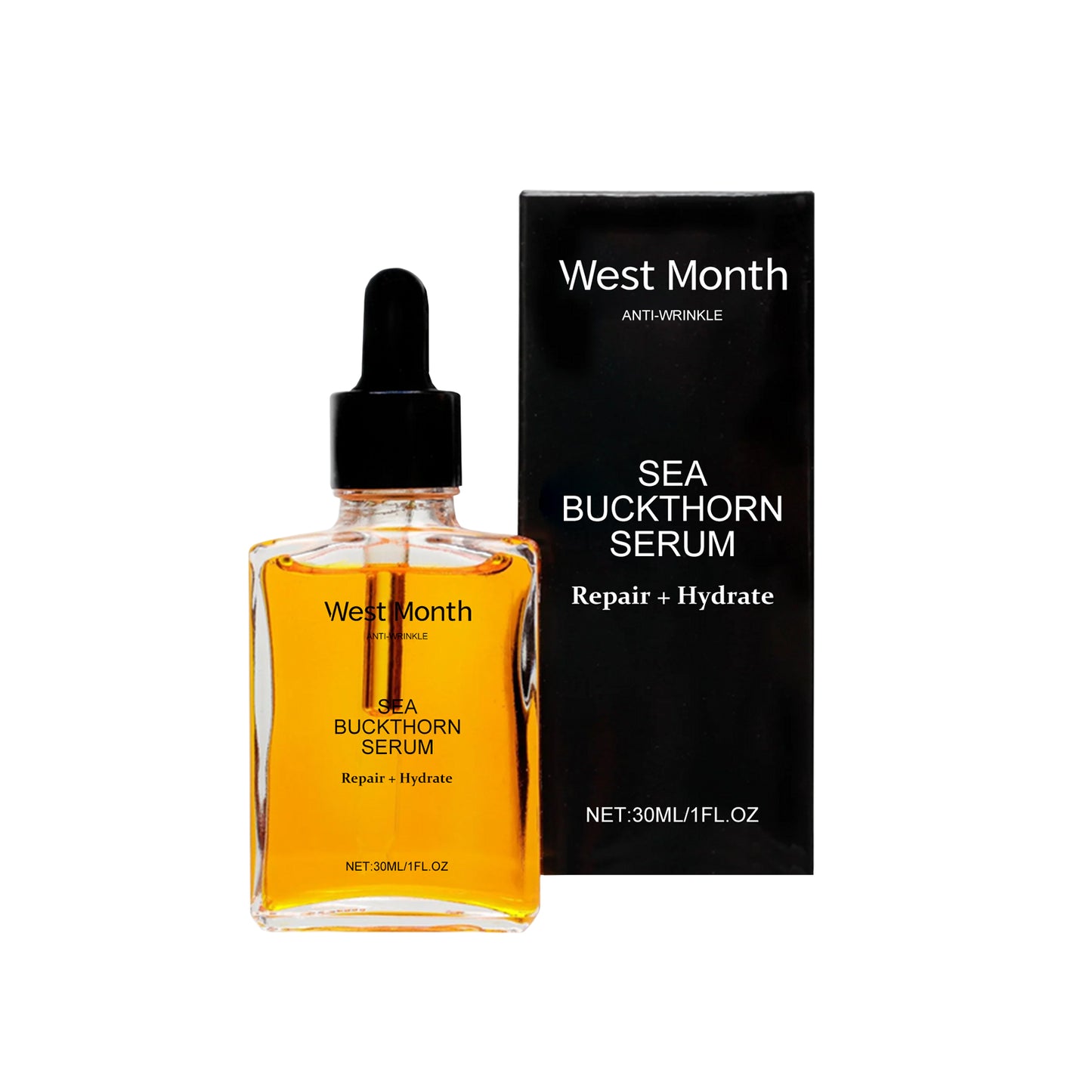 Sea Buckthorn Moisturizing Face Serum with Hyaluronic Acid - 30ml
