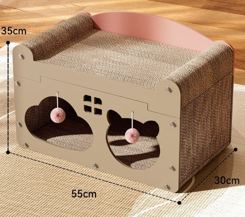 Sisal Cat Scratch Board with Crumb-Resistant Mat | Durable Pet Furniture