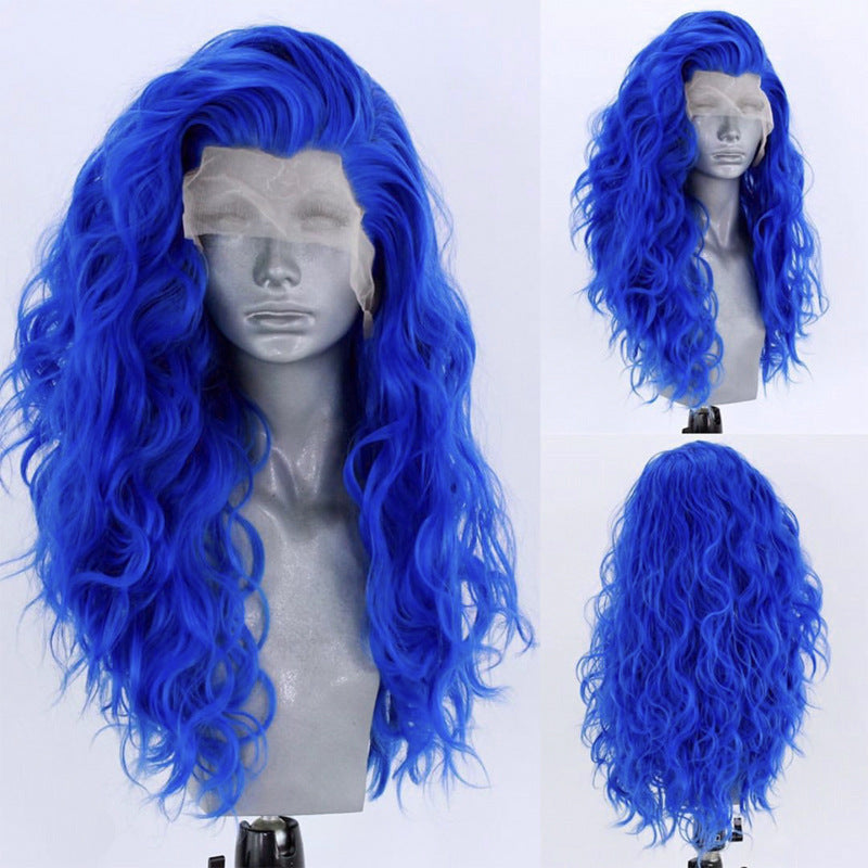 High Temperature Synthetic Lace Wig with Micro-Roll Big Wave Style - Full Lace Hairpiece for Women