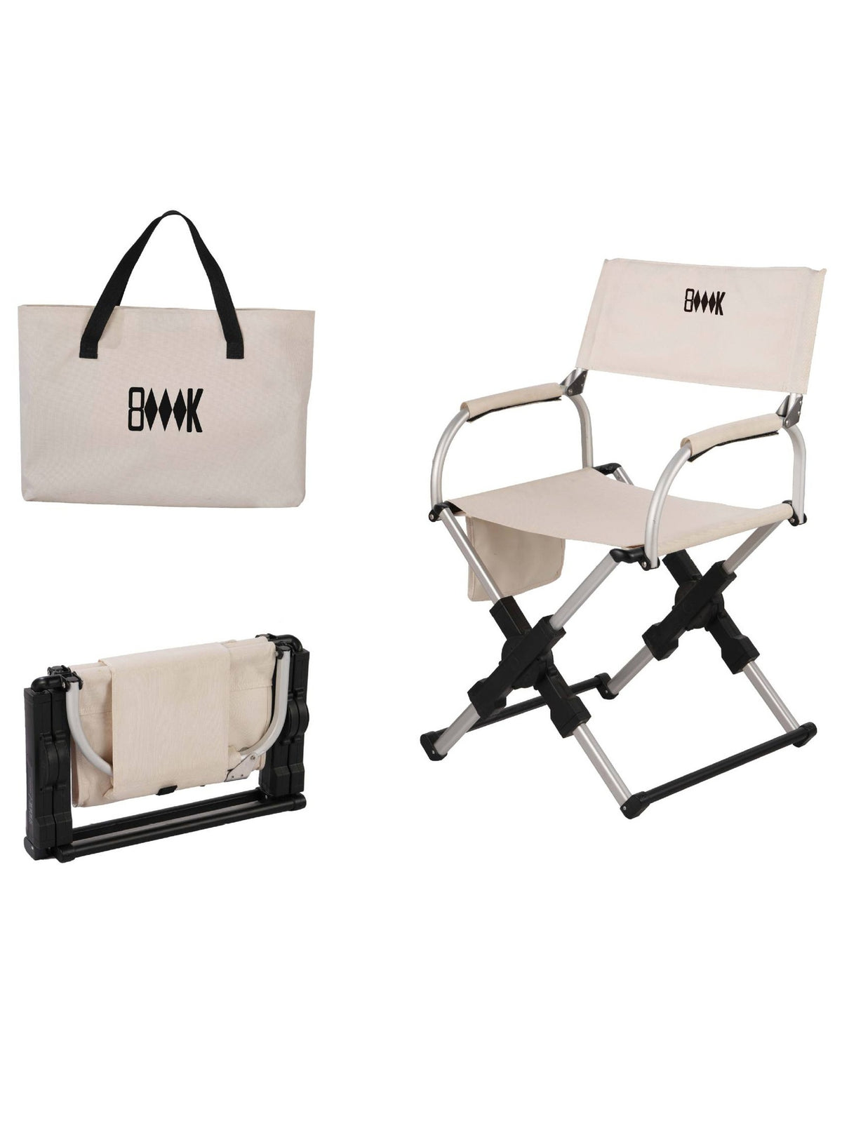 Outdoor Folding Aluminum Alloy Camping Chair with Armrest - Lightweight & Portable