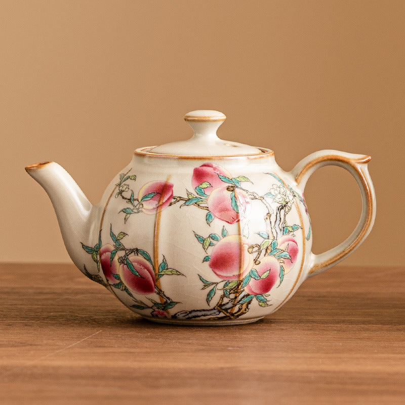 Pastel Ceramic Tea Set with Teapot and Cups - Chinese Style 220ml