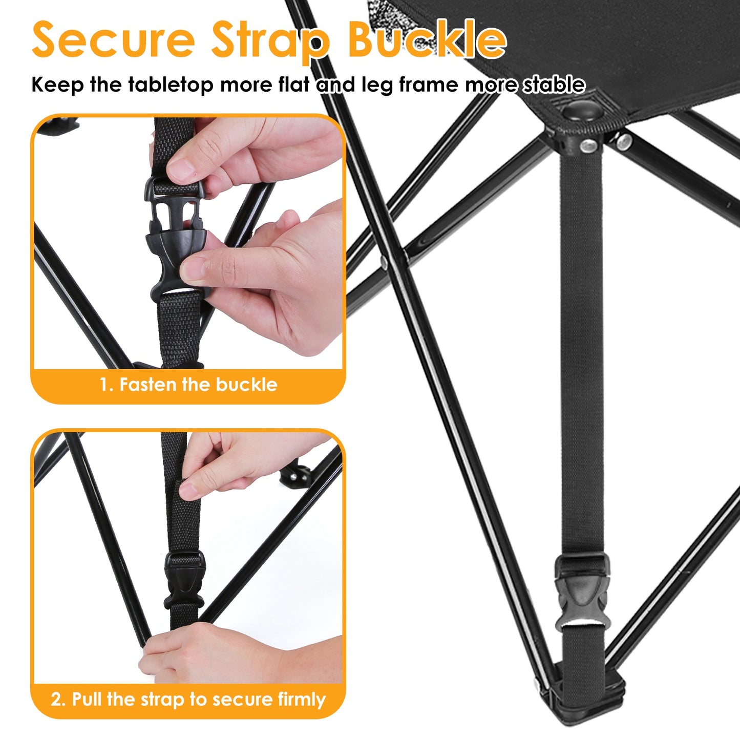 Portable Folding Camping Table with Cup Holders - Multiple Colors & Sets