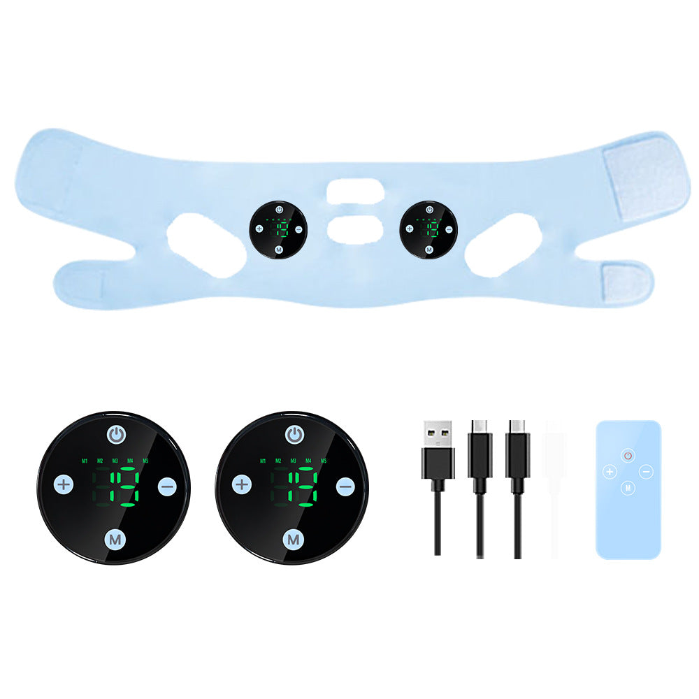 EMS Micro Current Face Massager Bandage - Low Frequency Pulse Beauty Instrument