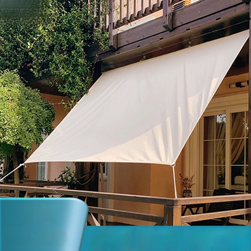 Rainproof Shade Cloth Sun Protection & Heat Insulation Tarpaulin - Water-Repellent Fabric, 2x2.5M Beige