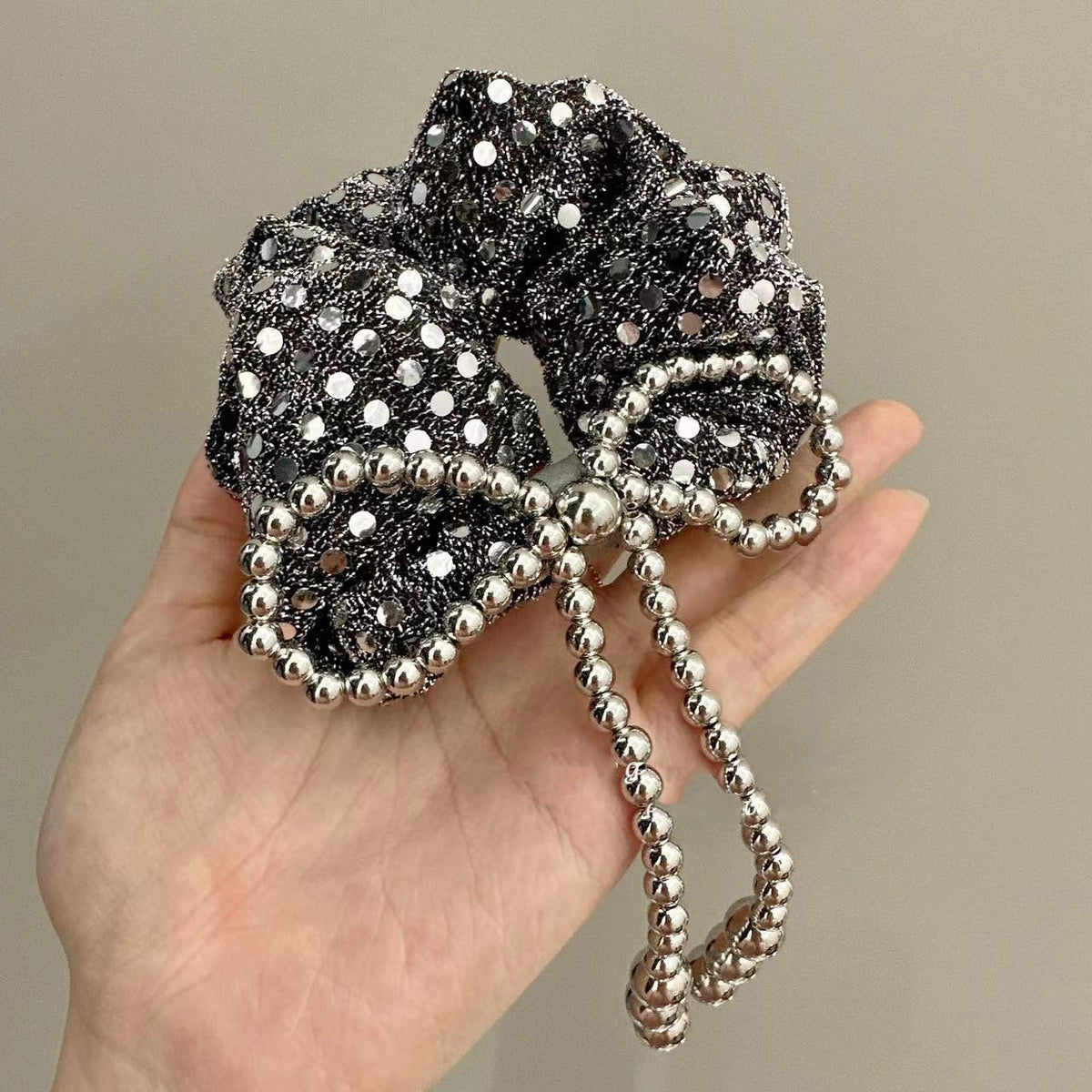 Retro Dot Hair Ring - Handmade