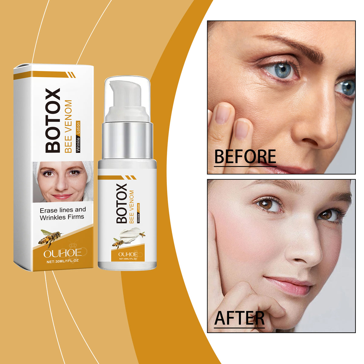 Bee Venom Firming Facial Lotion 30ml Hydrating Skin Care for Wrinkles