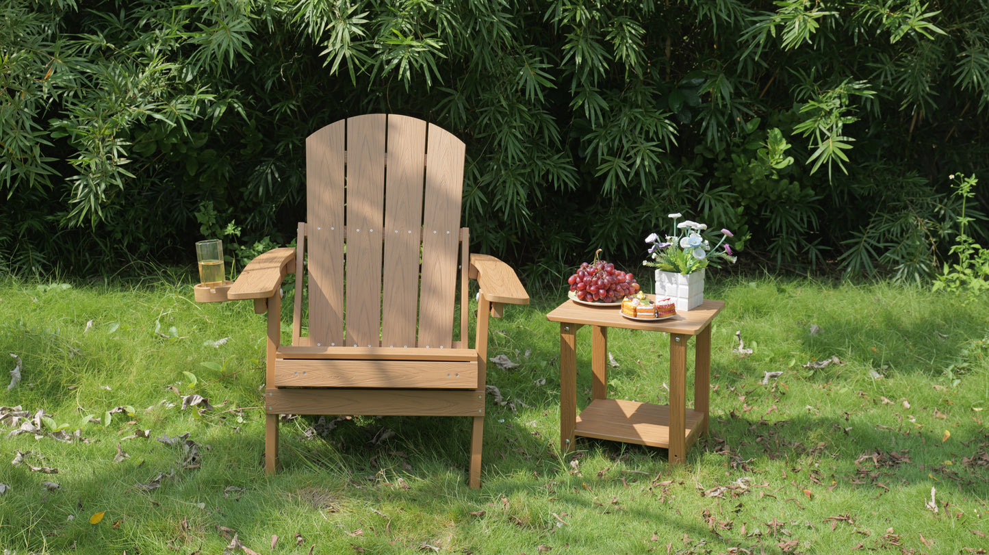 Outdoor Adjustable Lounge Chair With Cup HolderFor Patio Relaxation &