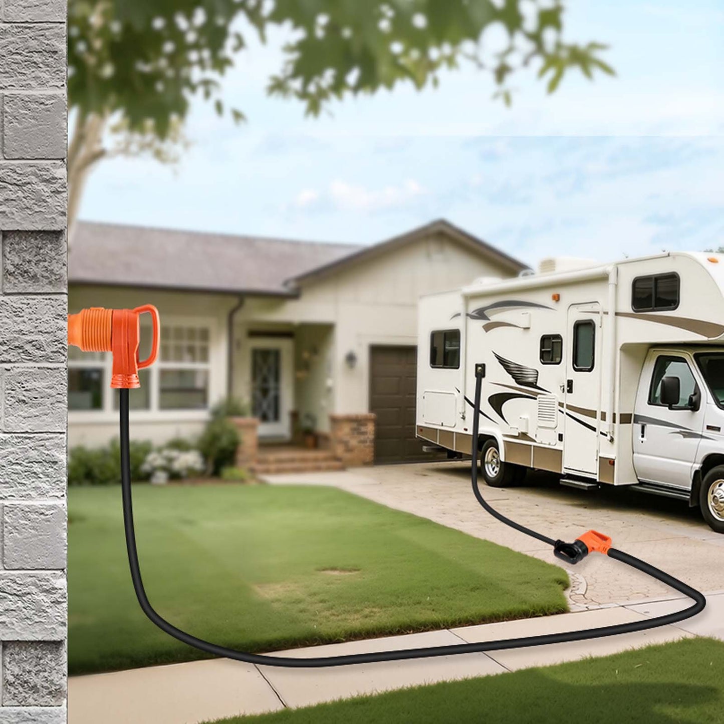 100FT Heavy-Duty 50A RV Extension Cord NEMA 14-50P to 14-50R ETL Rated Black